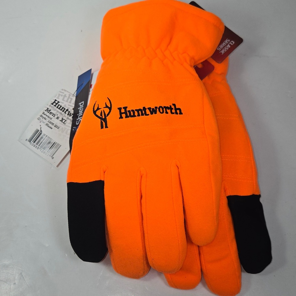 Huntworth Seward Mens XL Blaze Orange Insulated Waterproof Hunting Gloves‎